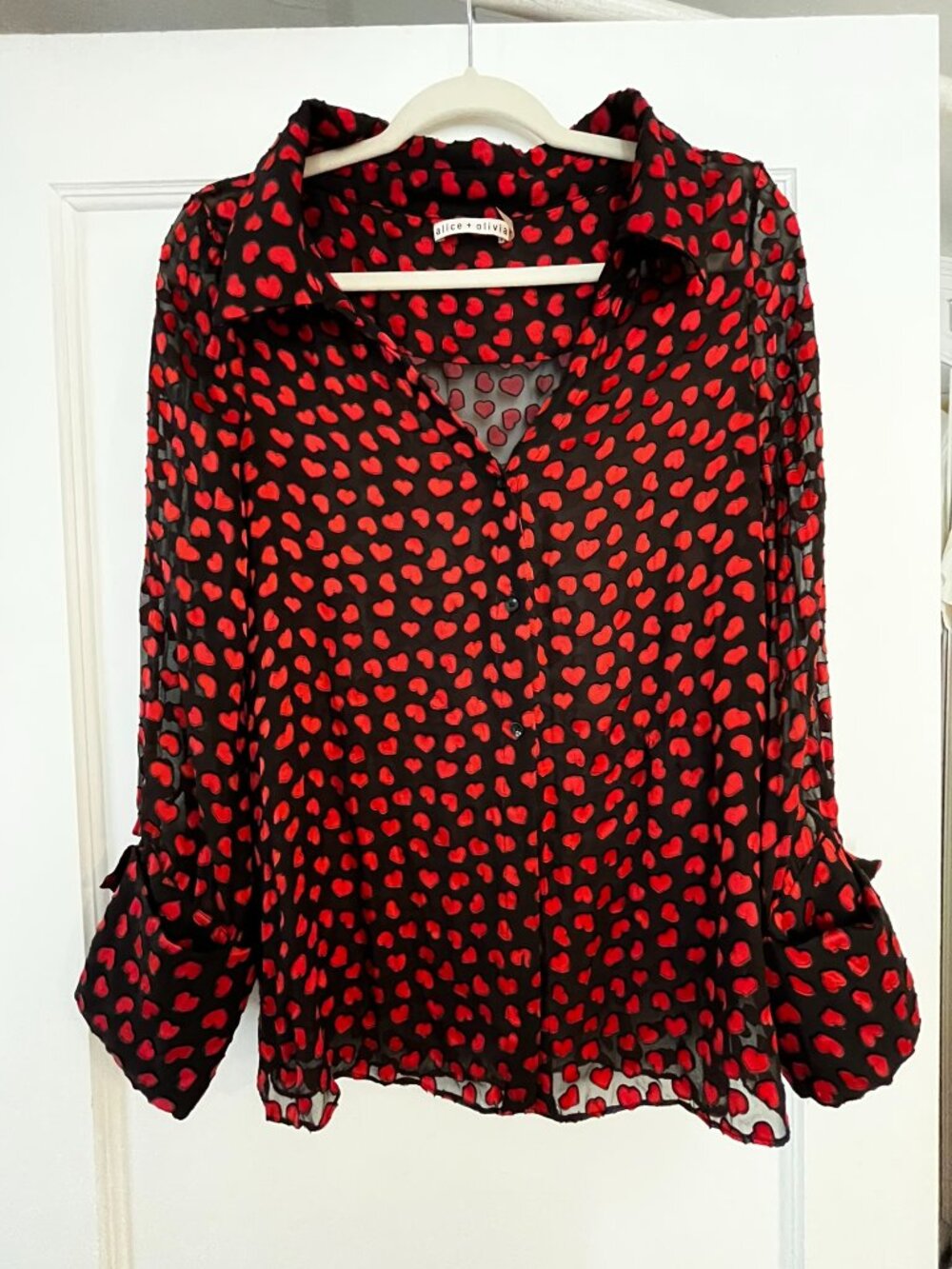 Alice and Oliva Heart Pattern blouse